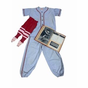 1940s mens baseball uniform and scrapbook Size 42 chest